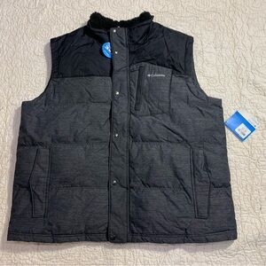 New Columbia Men's XXL Vest Interchange Omni Shield Gray Black Puffer‎ Vest